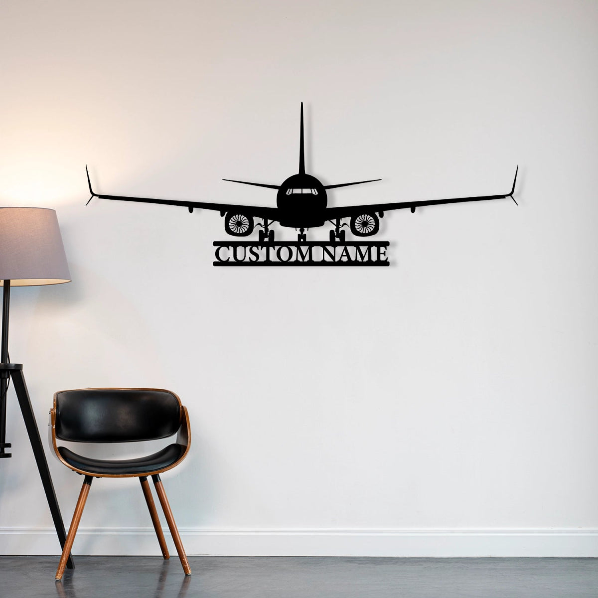 Custom Metal Airplane Wall Art - Personalized Aviation Decor for Office, Game Room, or Home - BrossHome Metal Wall Art