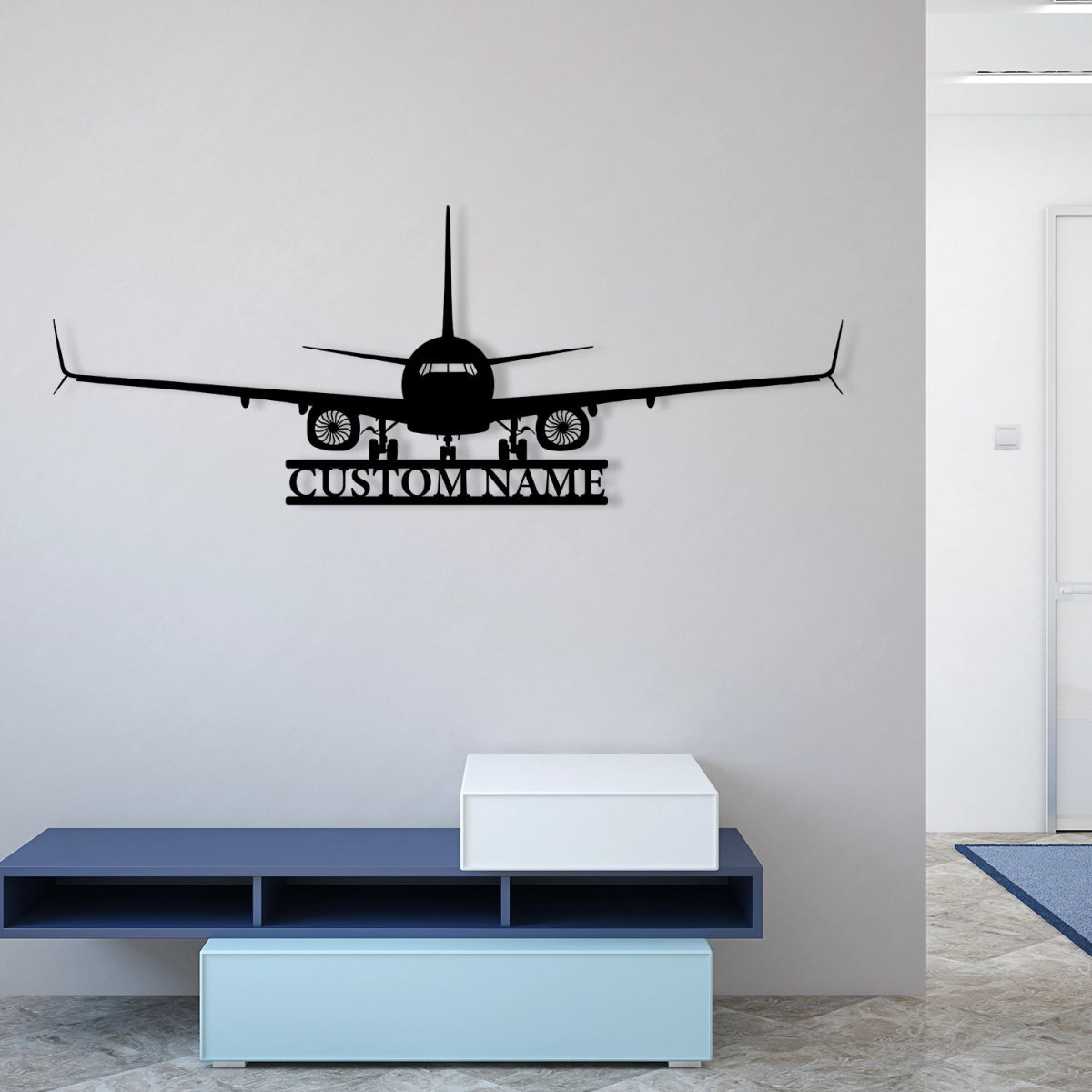 Custom Metal Airplane Wall Art - Personalized Aviation Decor for Office, Game Room, or Home - BrossHome Metal Wall Art