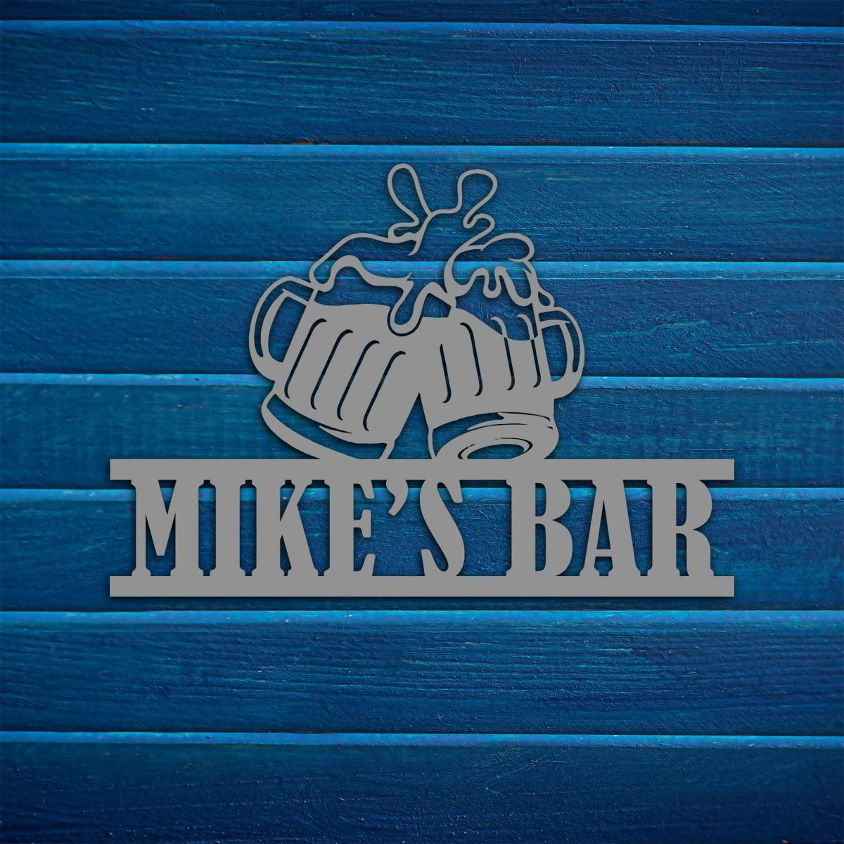 Custom Metal Bar Sign with Beer Mugs - BrossHome Metal Wall Art