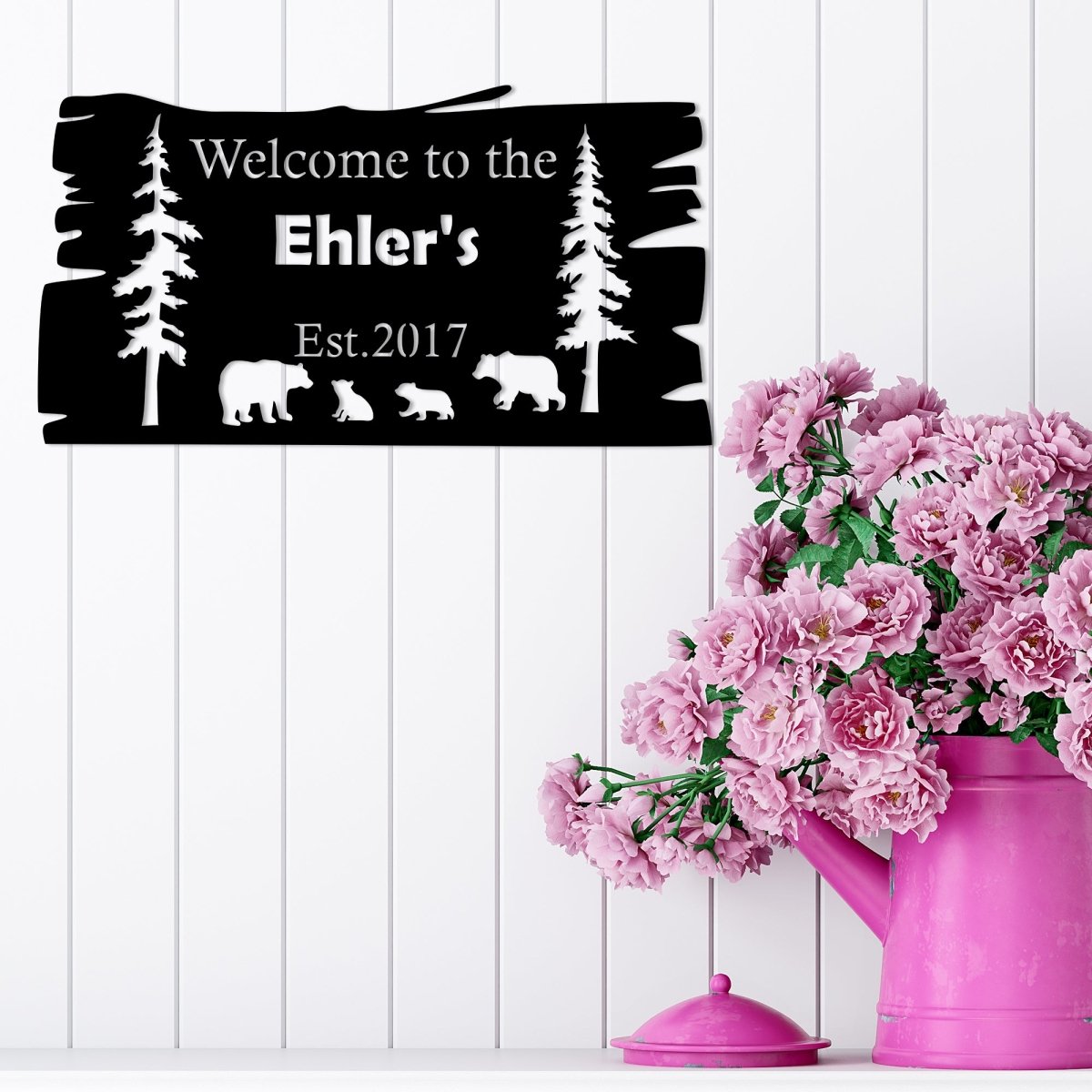 Custom Metal Bear Family Wall Art - BrossHome Metal Wall Art