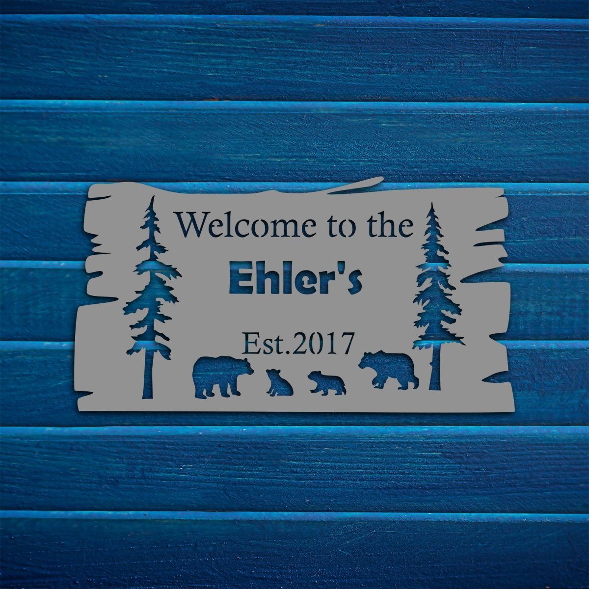 Custom Metal Bear Family Wall Art - BrossHome Metal Wall Art