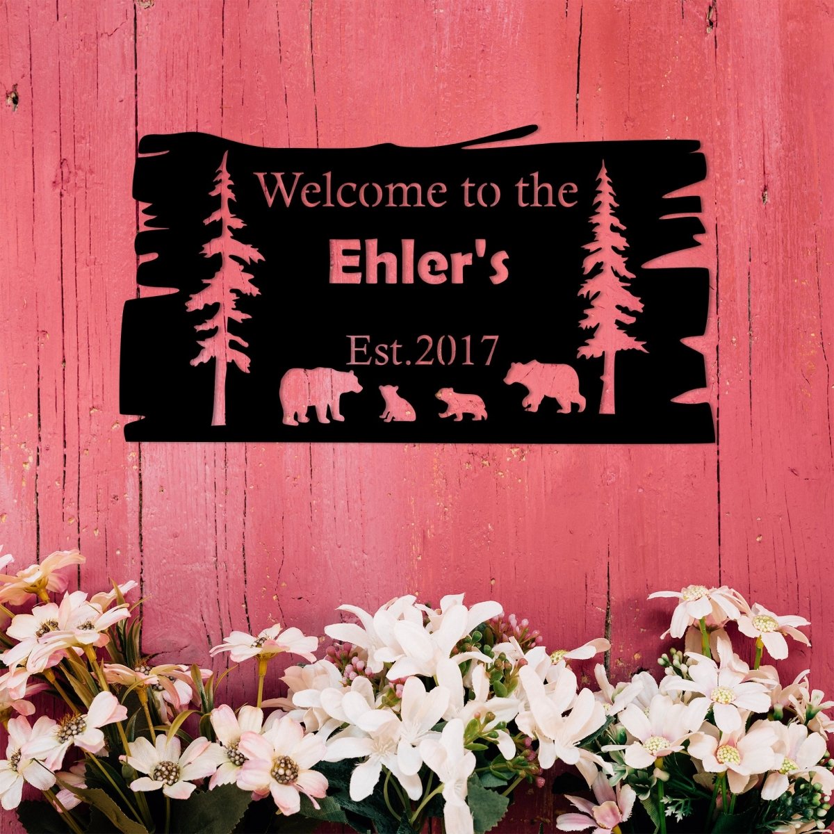 Custom Metal Bear Family Wall Art - BrossHome Metal Wall Art