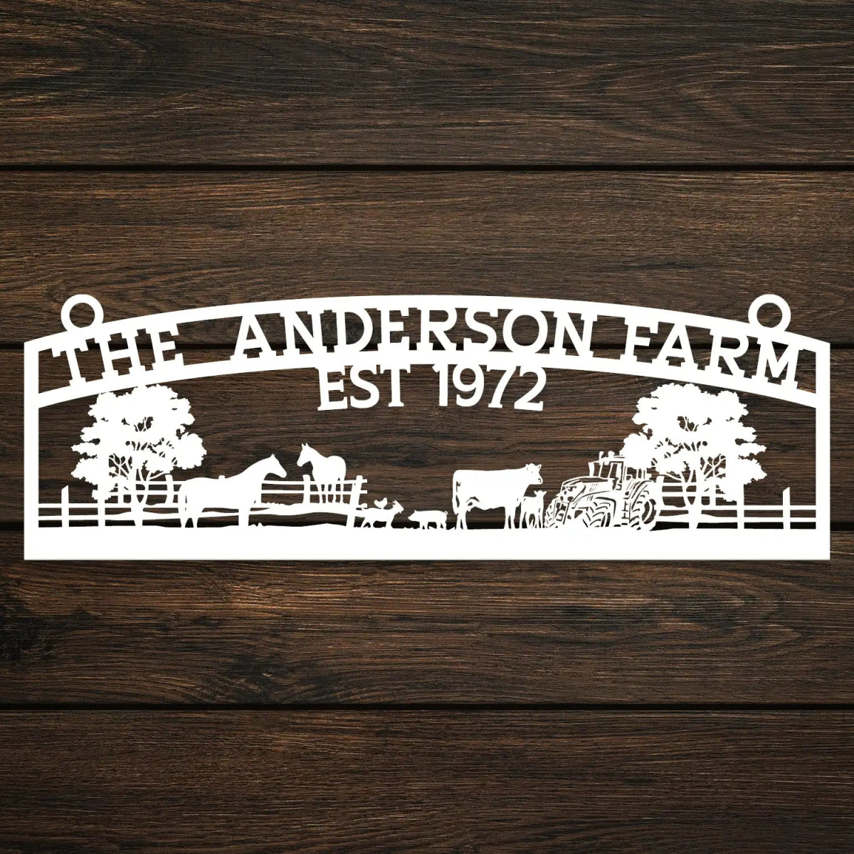 Custom Metal Farm Sign – The Anderson Farm – Established 1972 - BrossHome Metal Wall Art