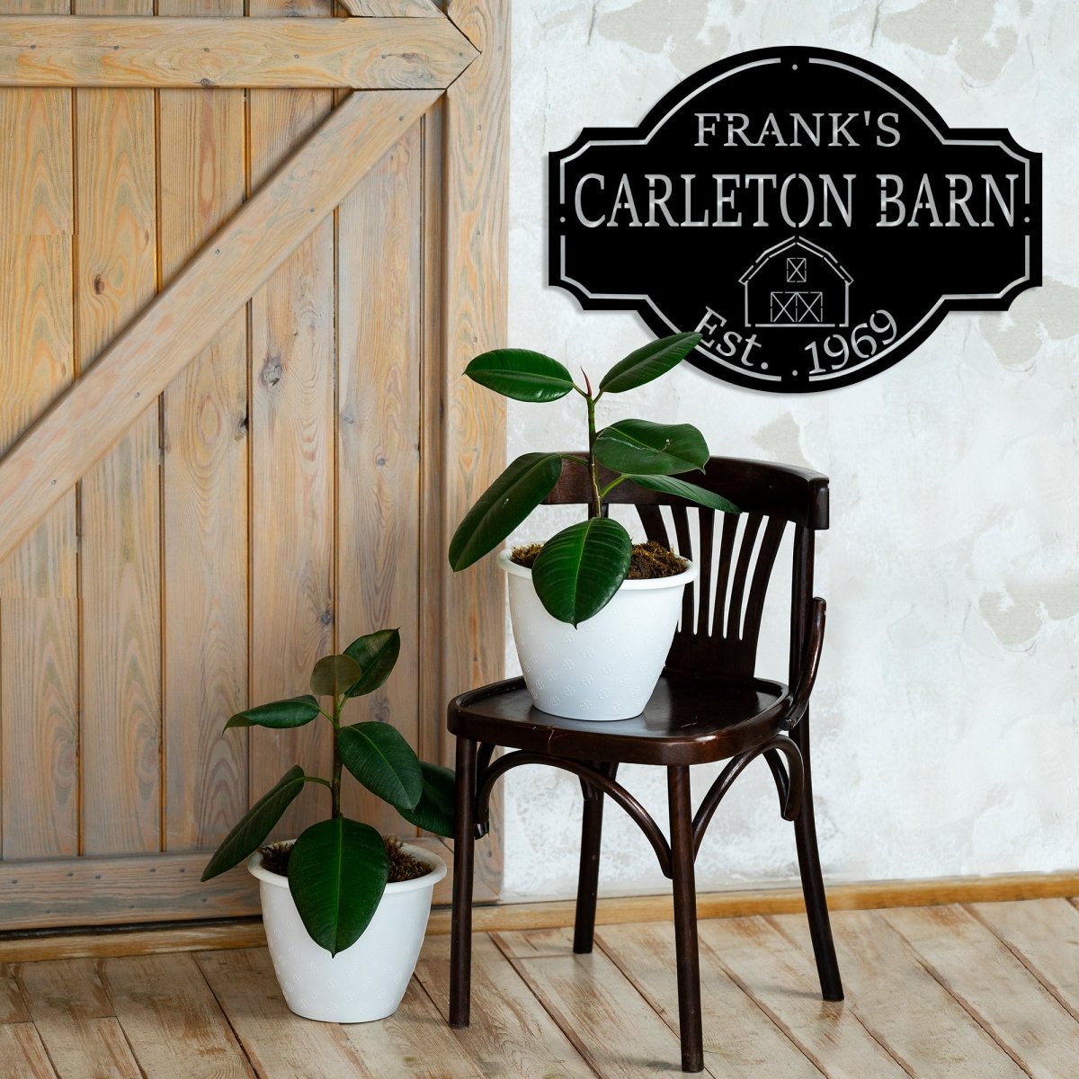 Custom Metal Farm Sign (With Family Name and Established Date) - BrossHome Metal Wall Art
