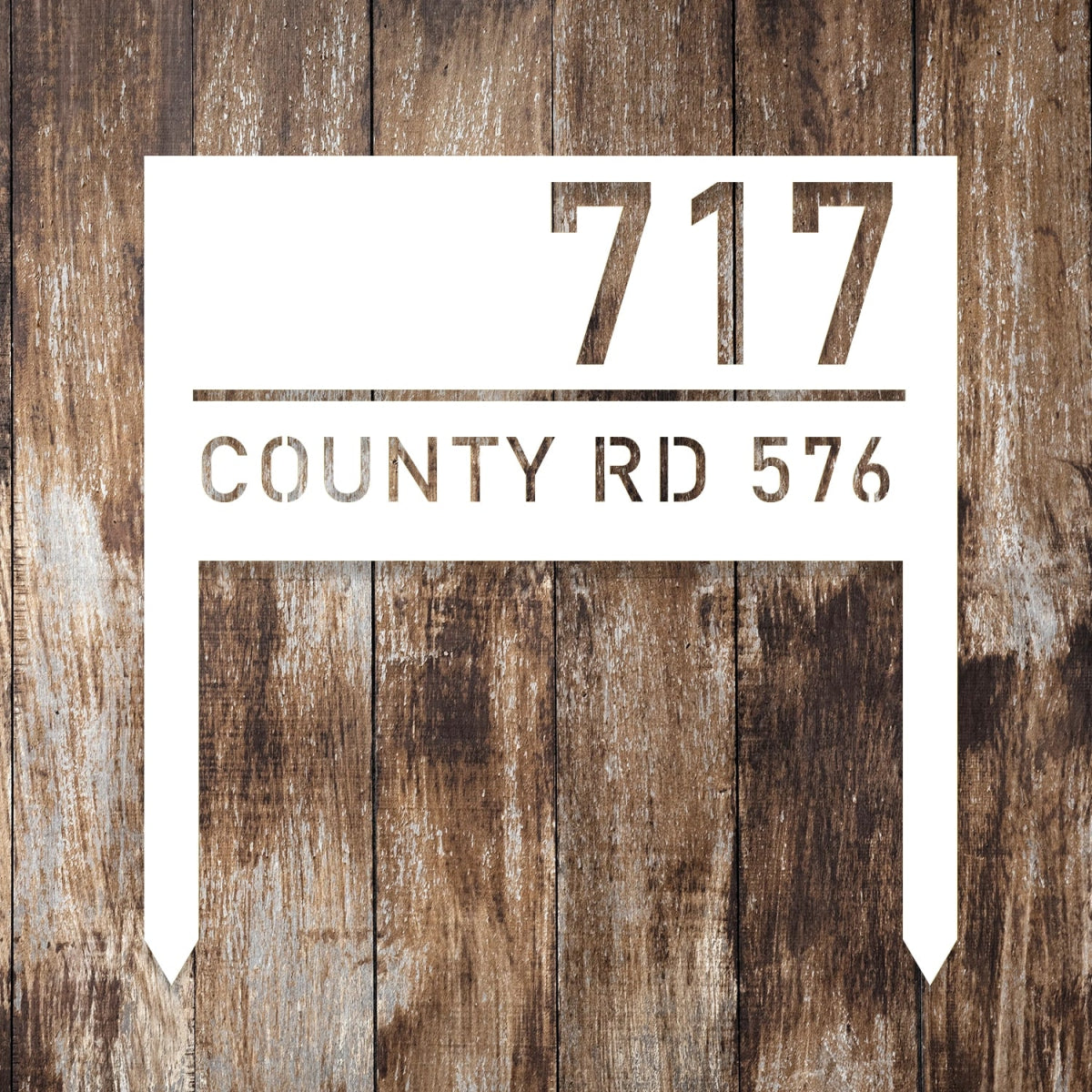 Custom Metal Garden Address Sign Stake - Durable Outdoor House Number Plate - BrossHome Metal Wall Art