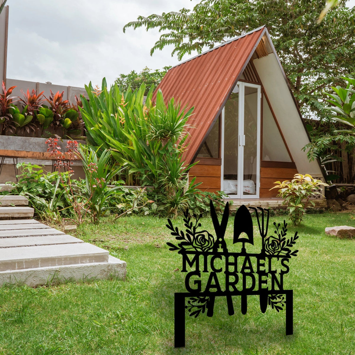 Custom Metal Garden Sign Stake Decor - BrossHome Metal Wall Art