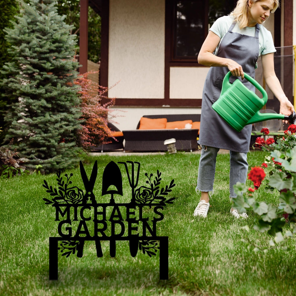 Custom Metal Garden Sign Stake Decor - BrossHome Metal Wall Art