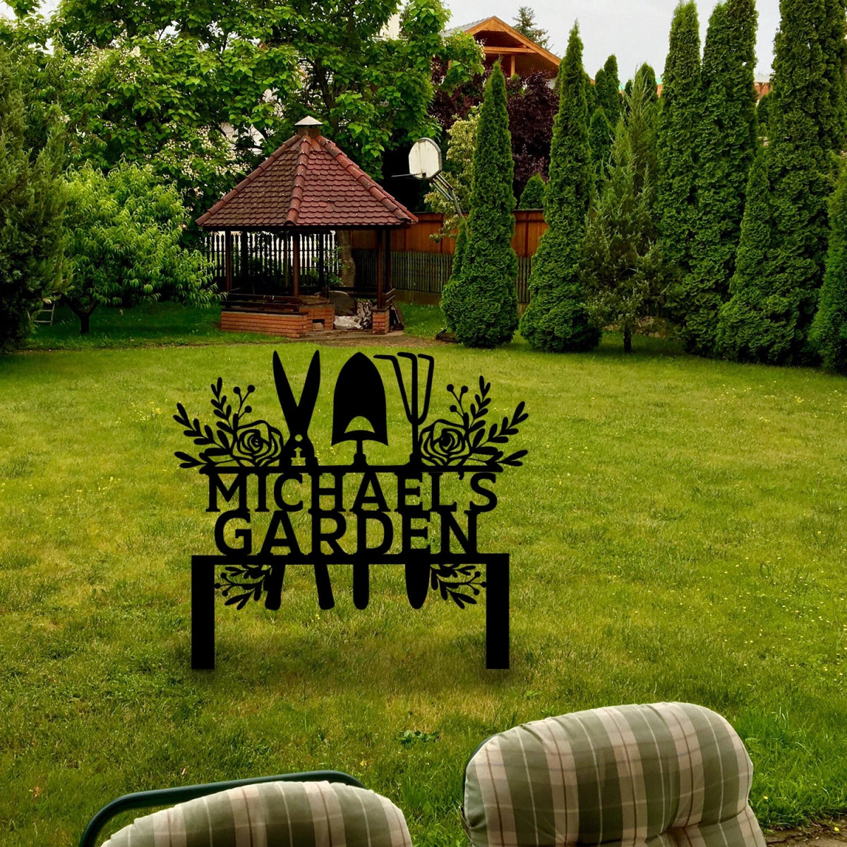 Custom Metal Garden Sign Stake Decor - BrossHome Metal Wall Art