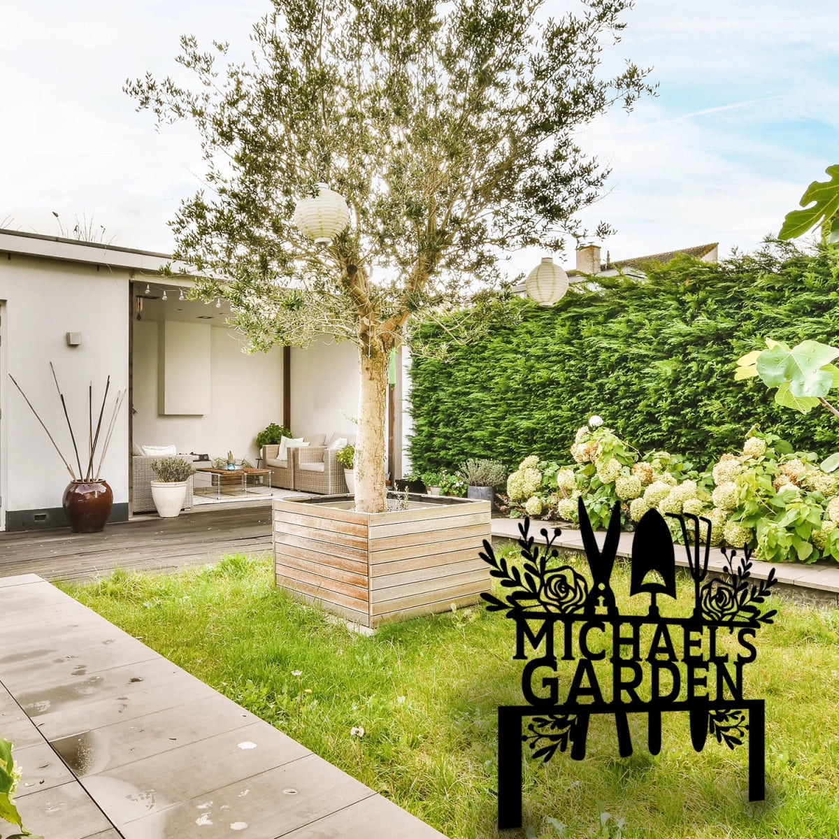 Custom Metal Garden Sign Stake Decor - BrossHome Metal Wall Art