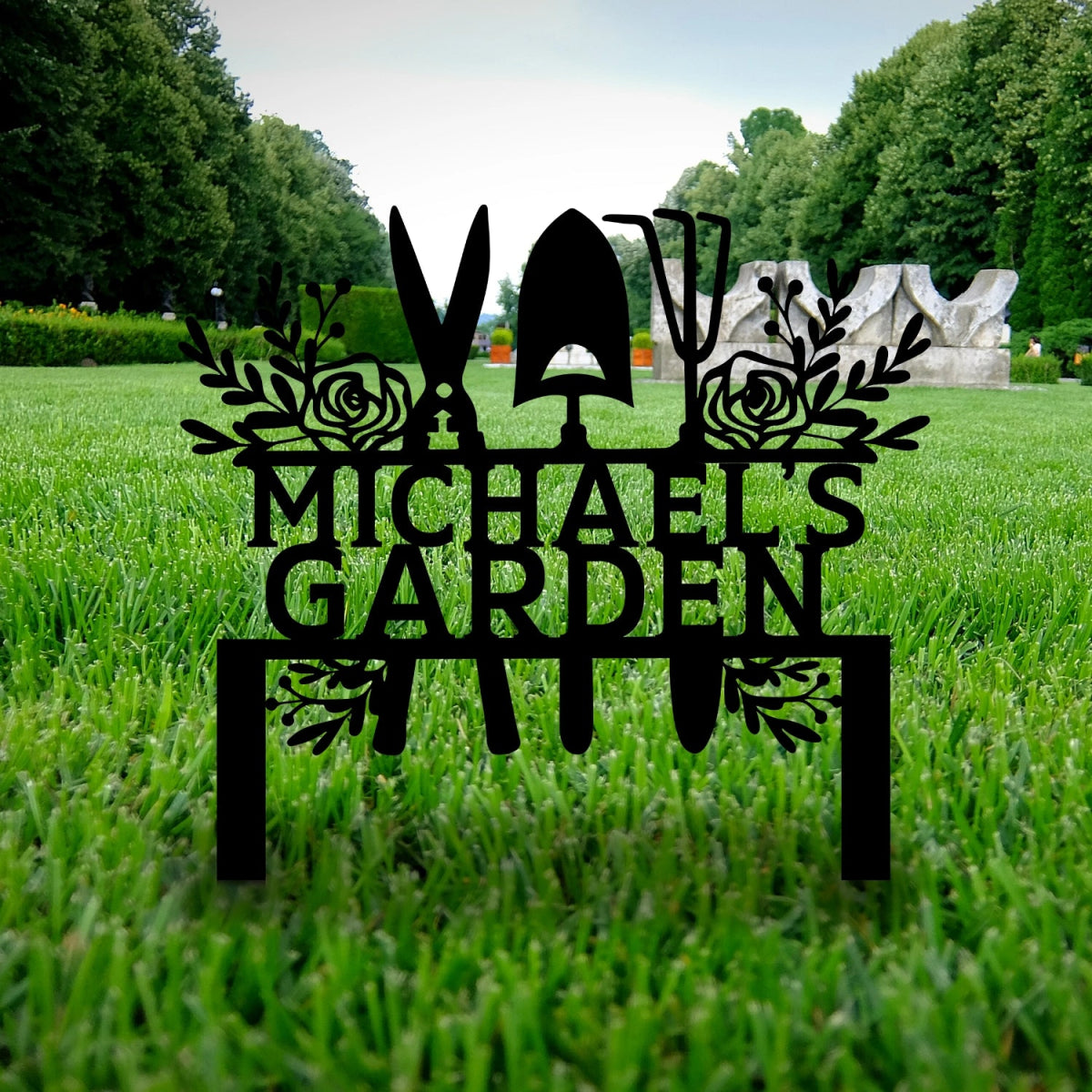 Custom Metal Garden Sign Stake Decor - BrossHome Metal Wall Art