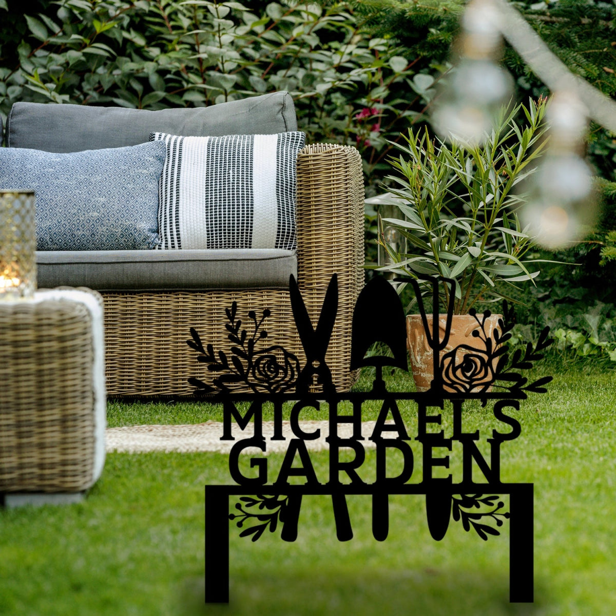 Custom Metal Garden Sign Stake Decor - BrossHome Metal Wall Art