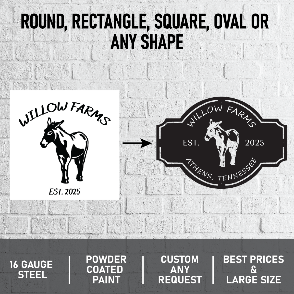 Custom Metal Sign (Custom for You) - BrossHome Metal Wall Art