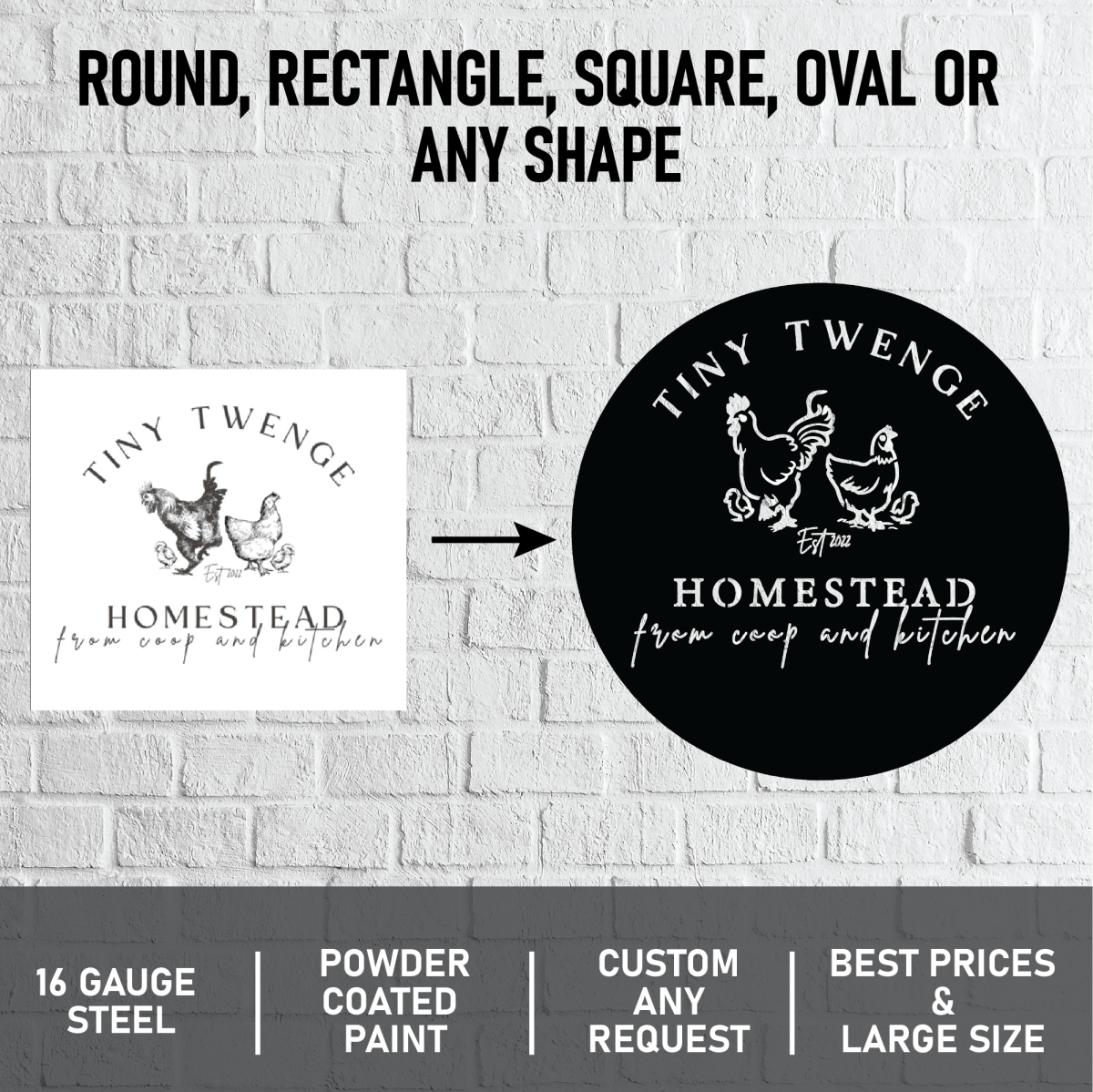 Custom Metal Sign (Custom for You) - BrossHome Metal Wall Art