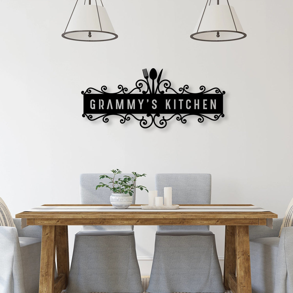 Custom Metal Wall Art For Kitchen - BrossHome Metal Wall Art
