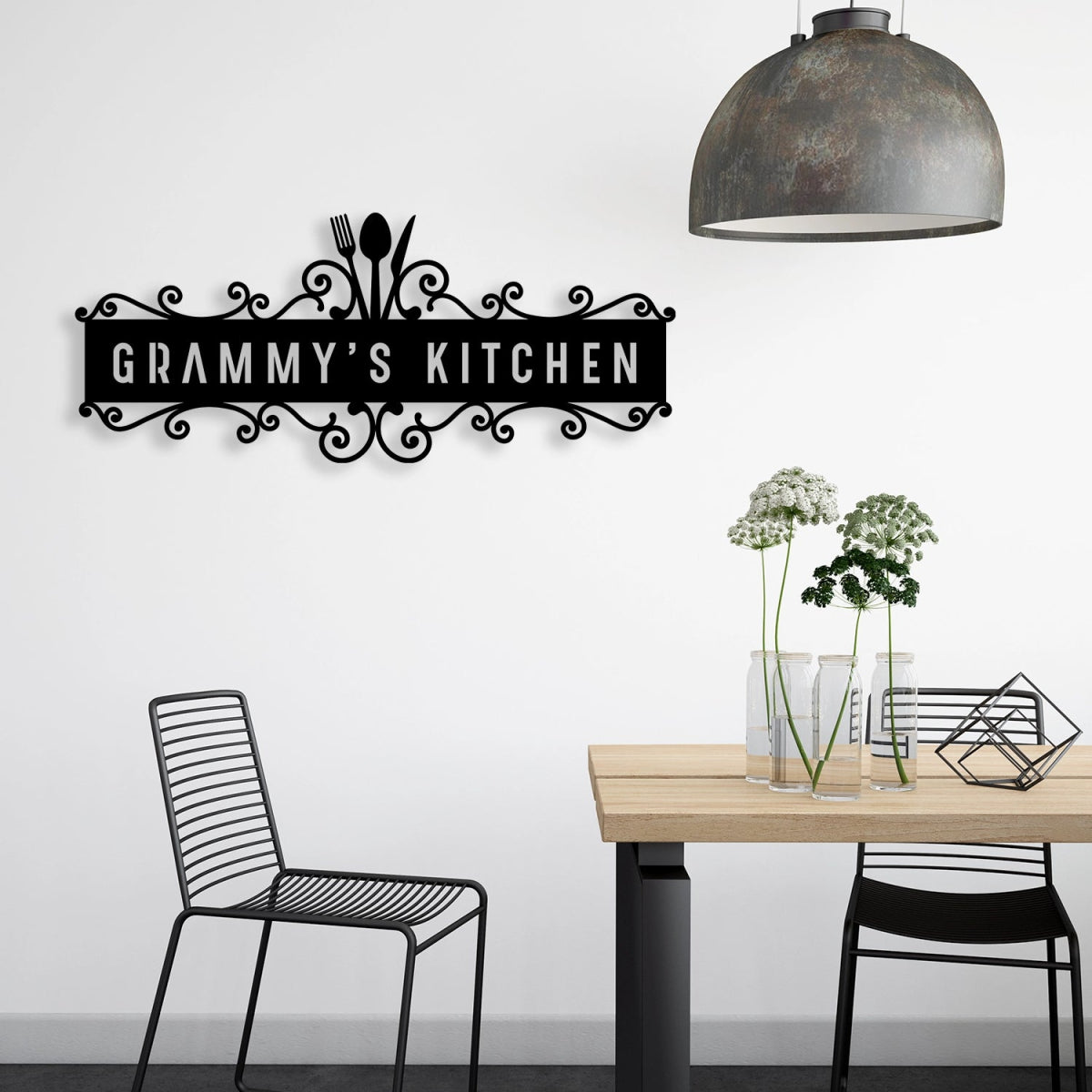 Custom Metal Wall Art For Kitchen - BrossHome Metal Wall Art