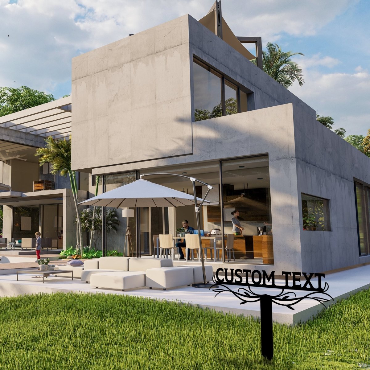 Custom Stake Metal Garden Sign - BrossHome Metal Wall Art