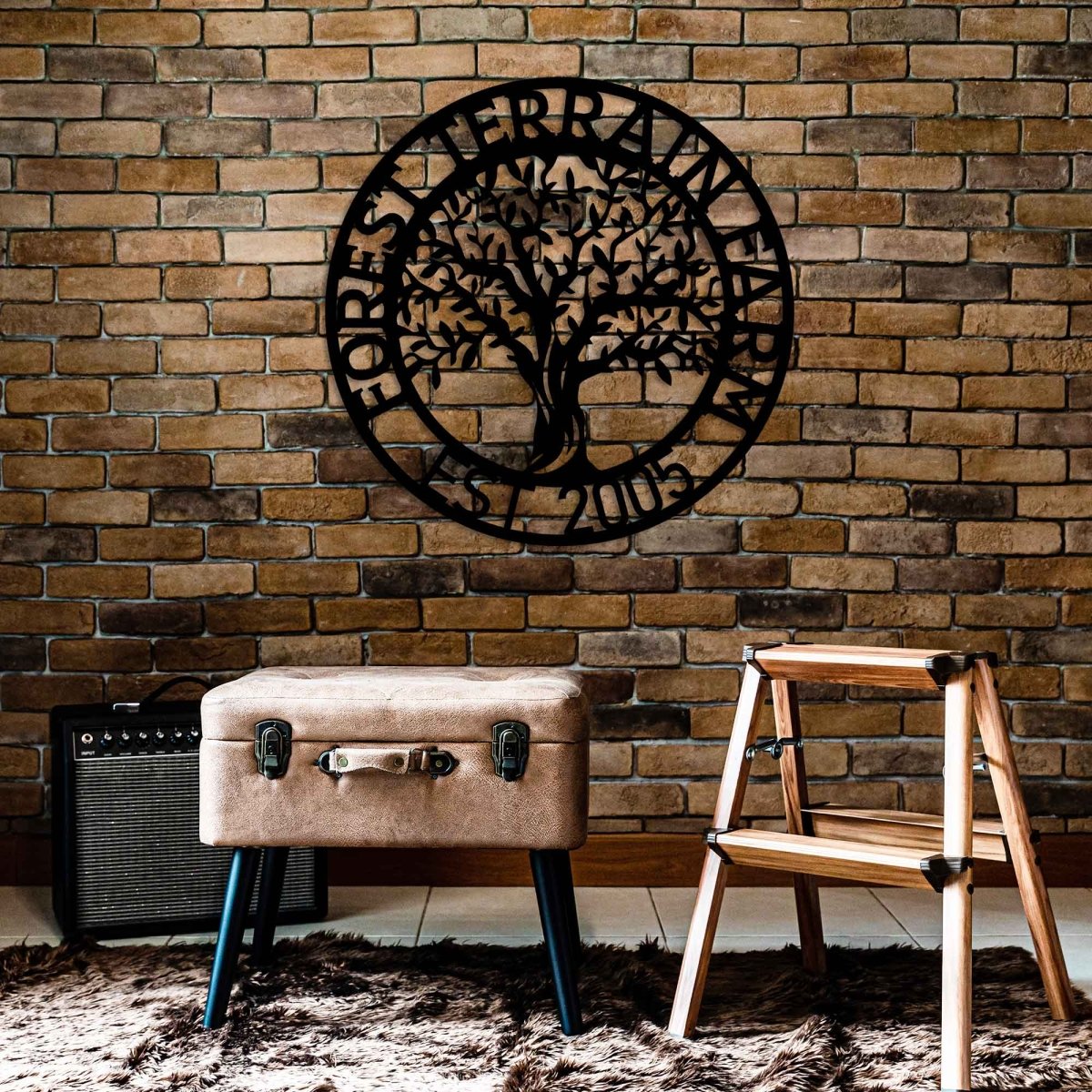 Custom Tree Metal Garden Sign Wall Art Decor - BrossHome Metal Wall Art