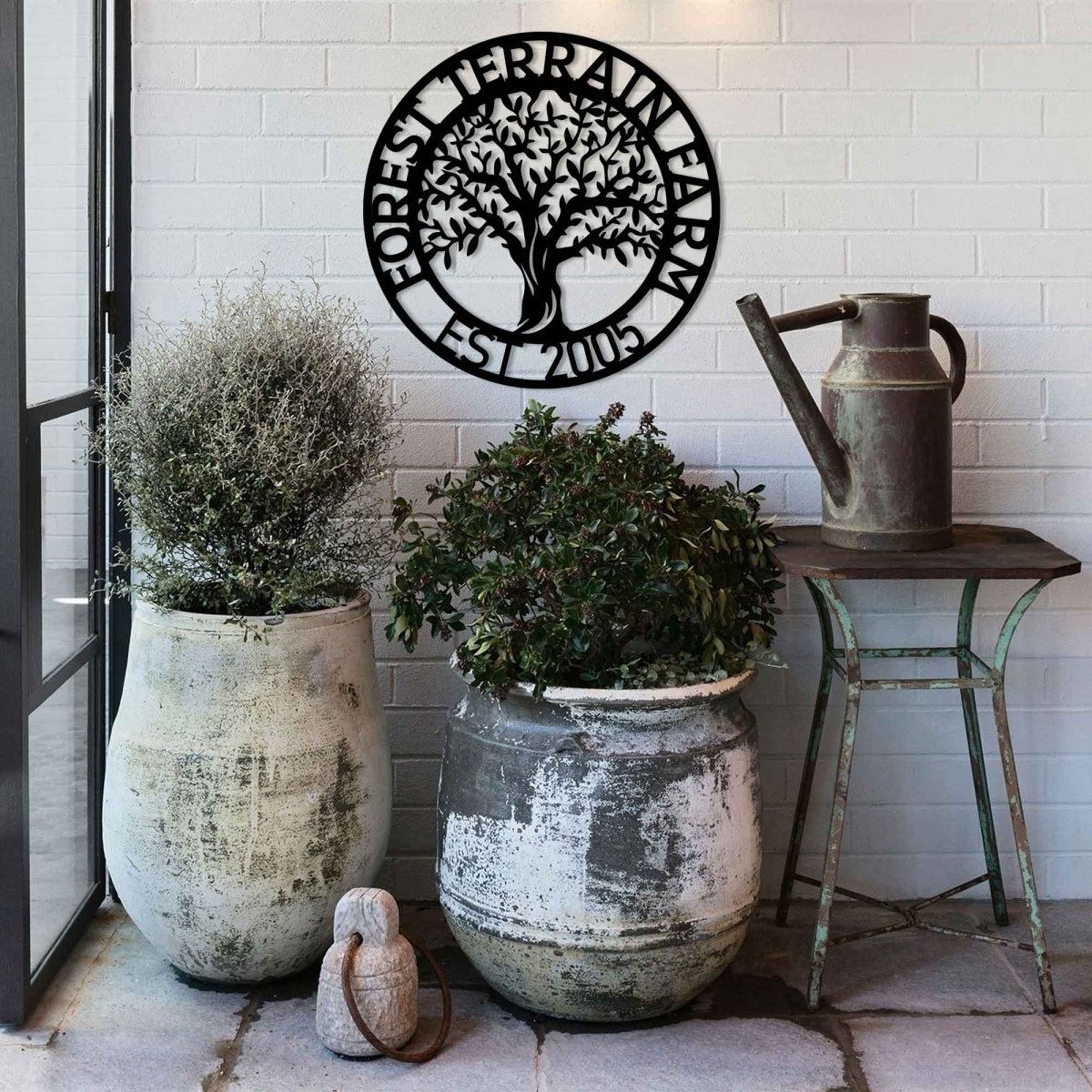 Custom Tree Metal Garden Sign Wall Art Decor - BrossHome Metal Wall Art