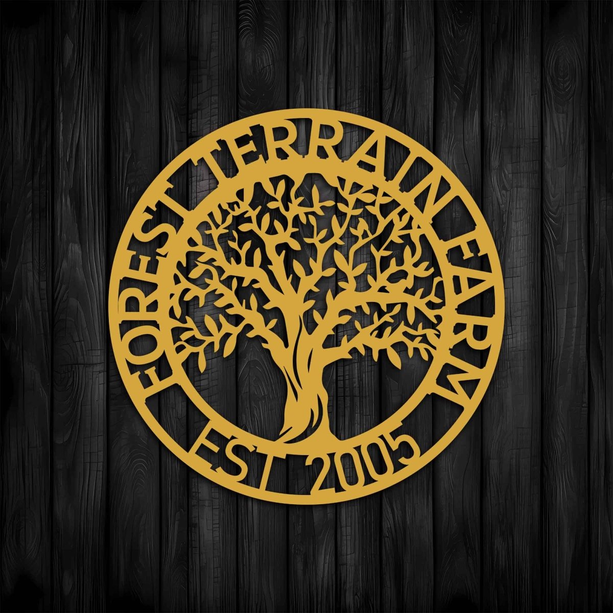 Custom Tree Metal Garden Sign Wall Art Decor - BrossHome Metal Wall Art