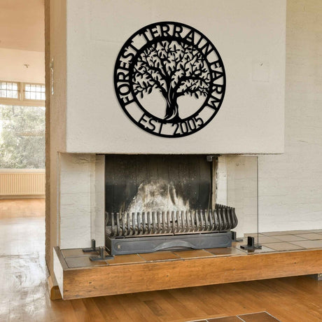 Custom Tree Metal Garden Sign Wall Art Decor - BrossHome Metal Wall Art