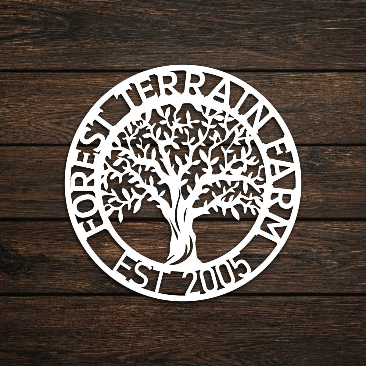 Custom Tree Metal Garden Sign Wall Art Decor - BrossHome Metal Wall Art