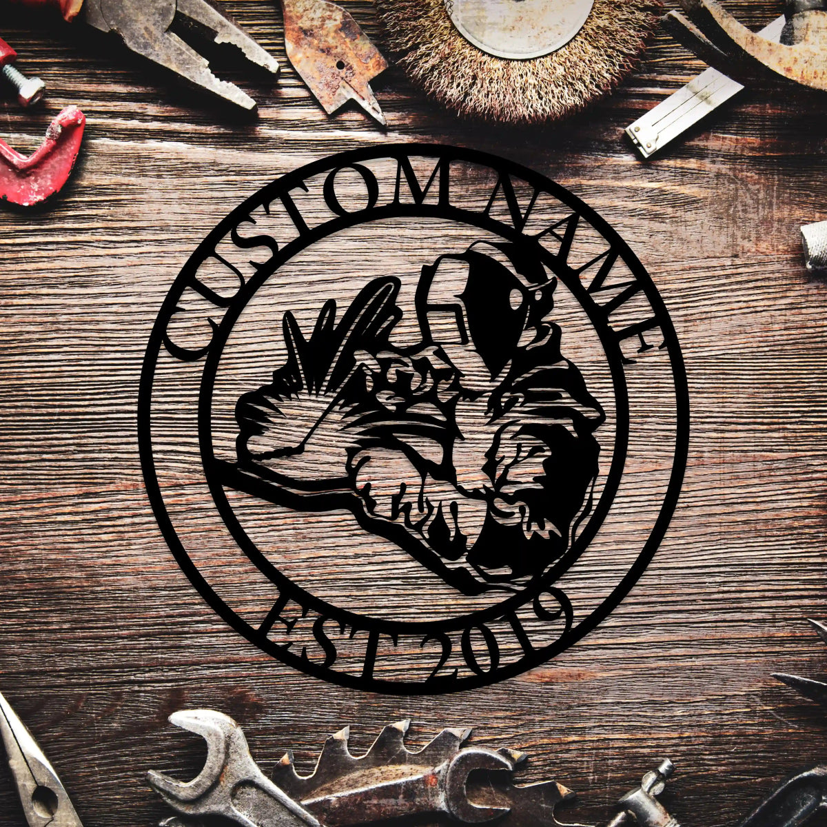 Custom Welder's Pride Emblem - BrossHome Metal Wall Art