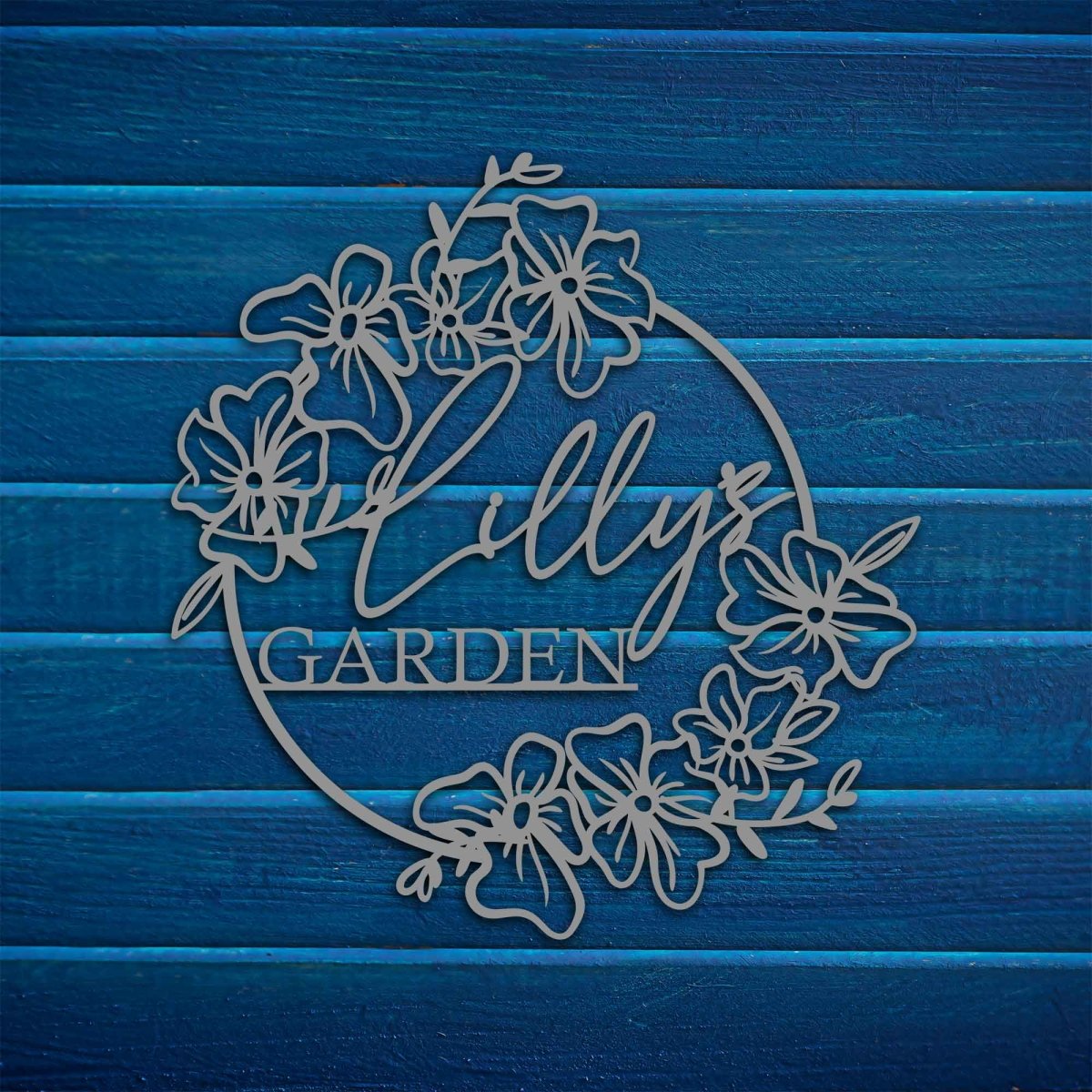 Custom Your Name Metal Hanging Garden Sign - BrossHome Metal Wall Art