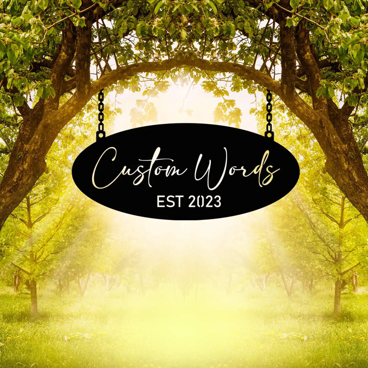 Customizable Garden Welcome Sign - BrossHome Metal Wall Art