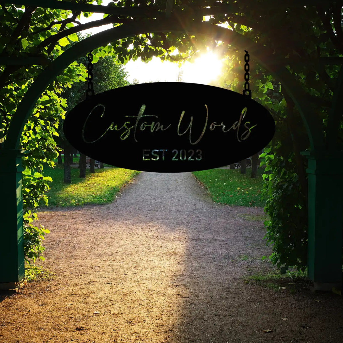 Customizable Garden Welcome Sign - BrossHome Metal Wall Art