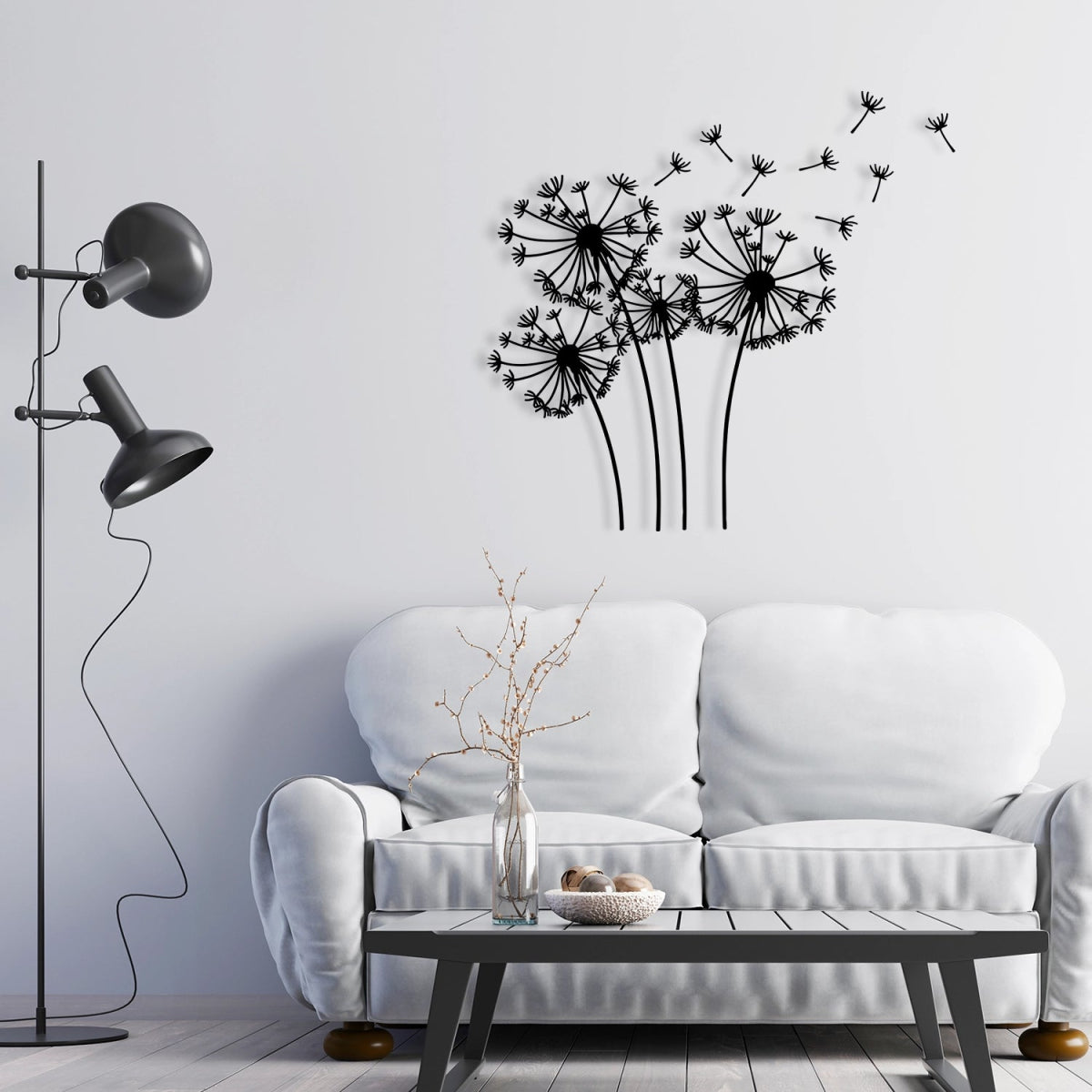 Dandelion Metal Wall Decor - BrossHome Metal Wall Art