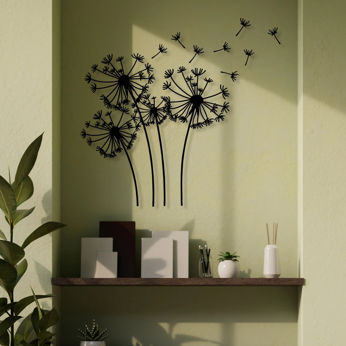 Dandelion Metal Wall Decor - BrossHome Metal Wall Art
