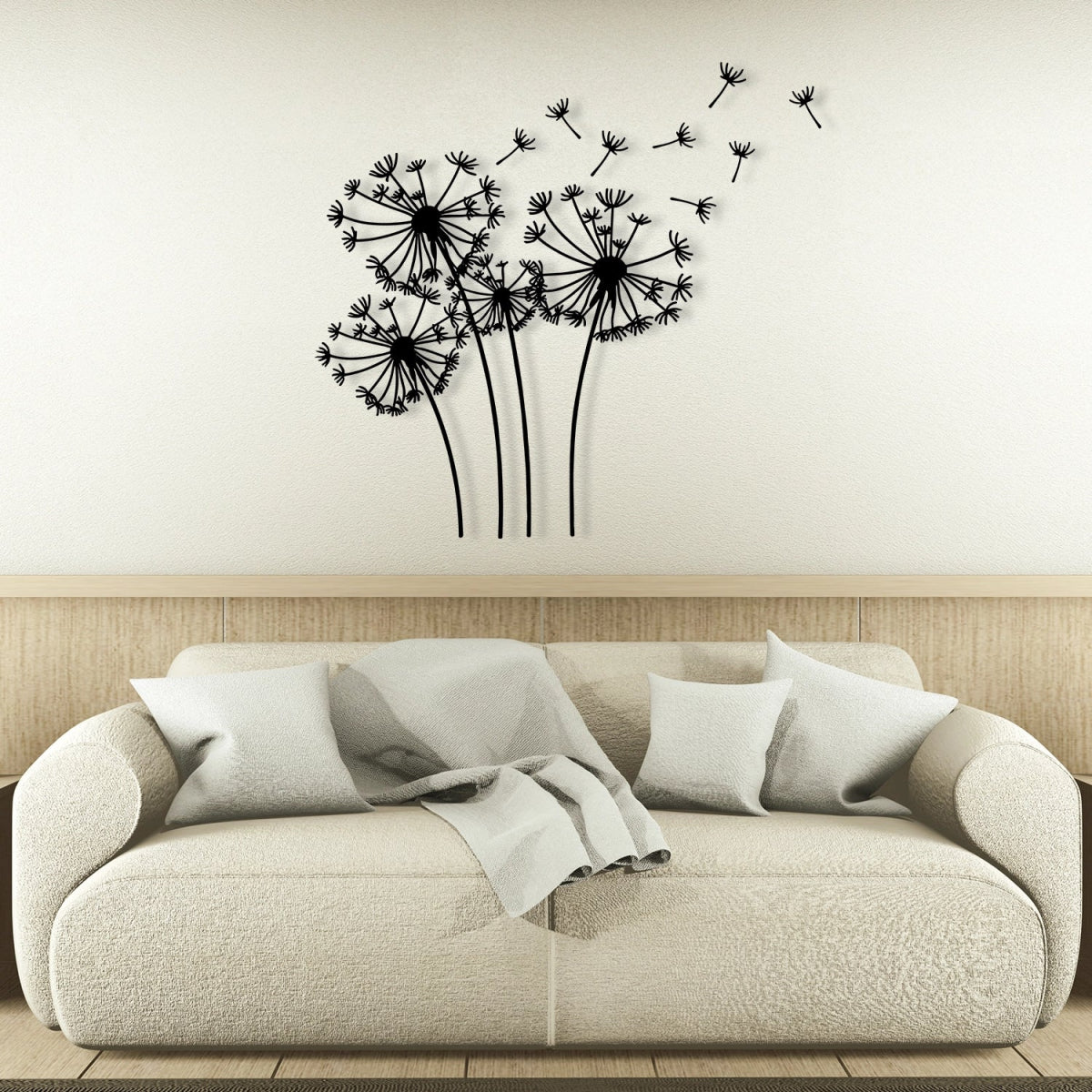 Dandelion Metal Wall Decor - BrossHome Metal Wall Art