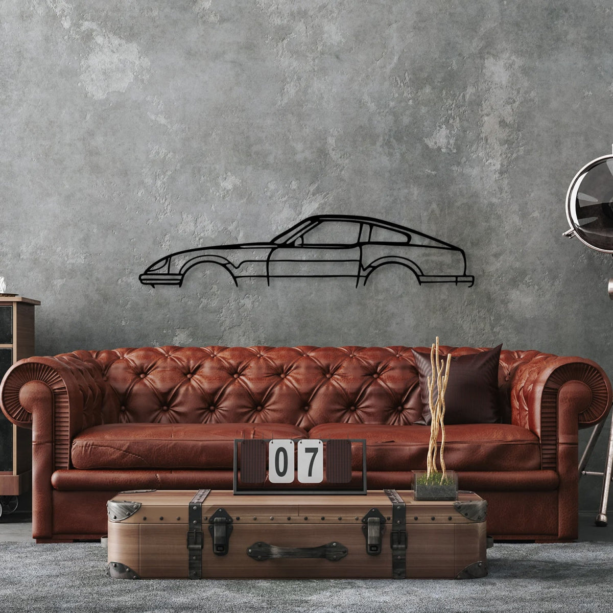 Datsun 280z Car Silhouette Metal Wall Art - BrossHome Metal Wall Art