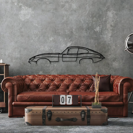 E Type Car Silhouette Metal Wall Art - BrossHome Metal Wall Art