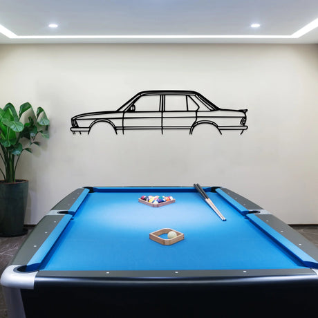 E28 M5 Car Silhouette Metal Wall Art - BrossHome Metal Wall Art