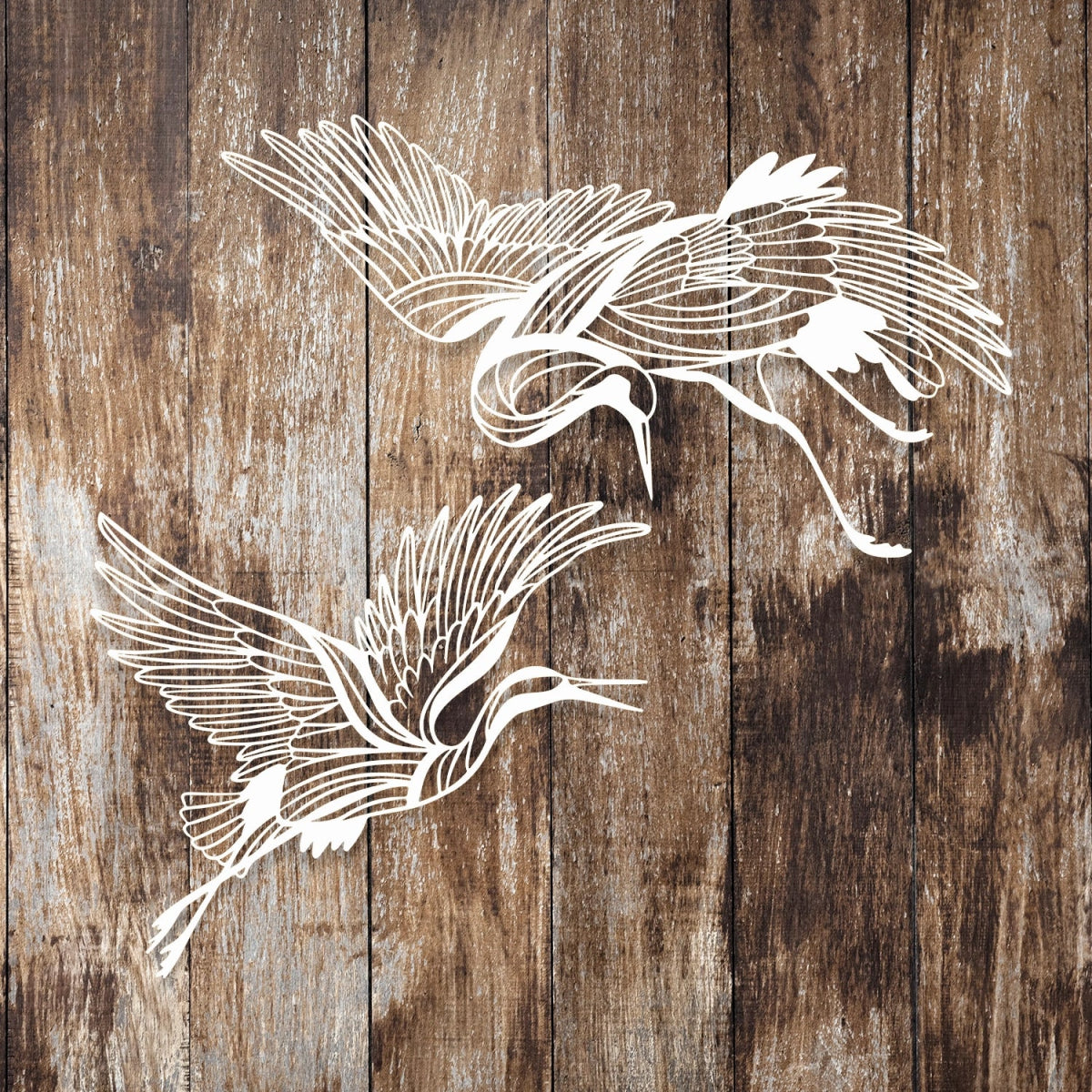 Elegant Birds in Flight Metal Sculpture - BrossHome Metal Wall Art