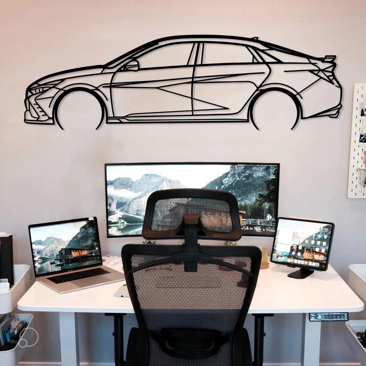 Elentra N 2022 Metal Car Silhouette Wall Art - BrossHome Metal Wall Art