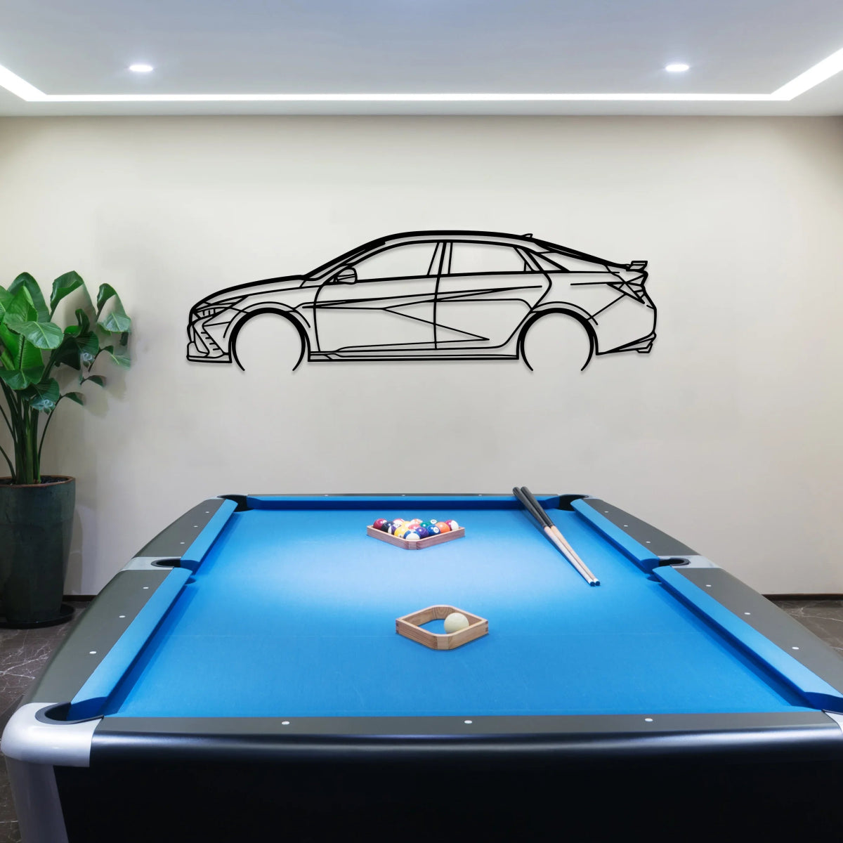 Elentra N 2022 Metal Car Silhouette Wall Art - BrossHome Metal Wall Art
