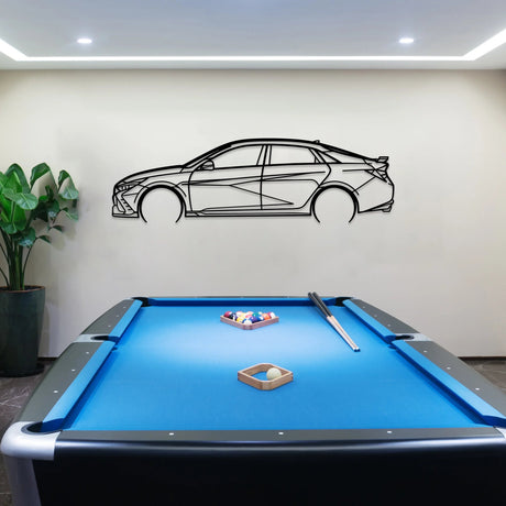 Elentra N 2022 Metal Car Silhouette Wall Art - BrossHome Metal Wall Art