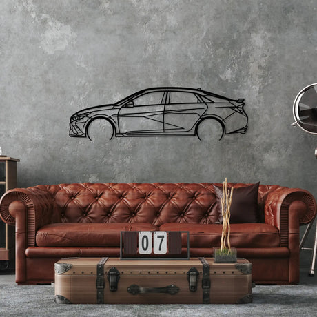 Elentra N 2022 Metal Car Silhouette Wall Art - BrossHome Metal Wall Art