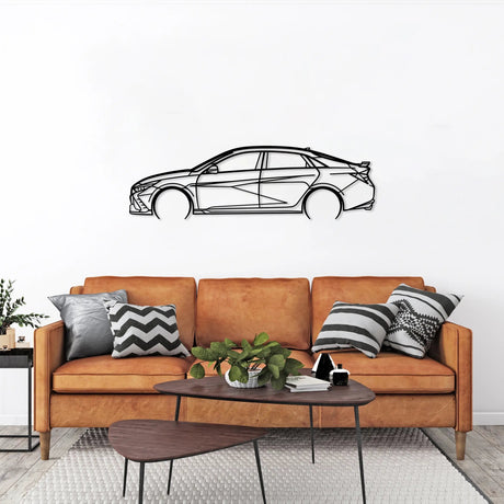 Elentra N 2022 Metal Car Silhouette Wall Art - BrossHome Metal Wall Art