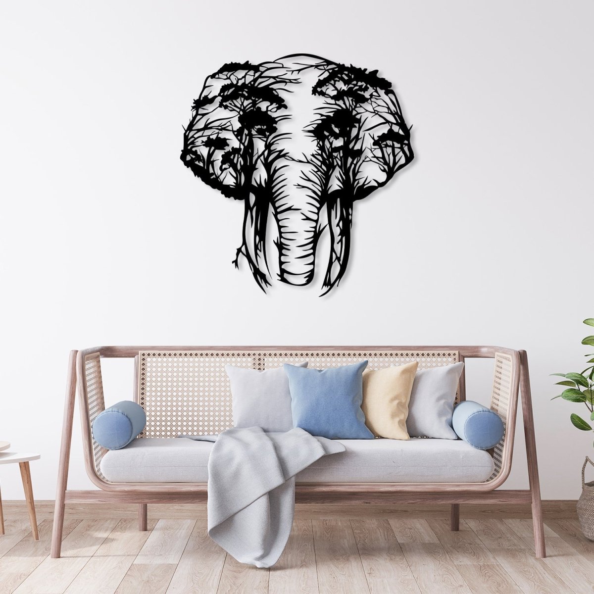 Elephant Tree Metal Wall Decor - BrossHome Metal Wall Art