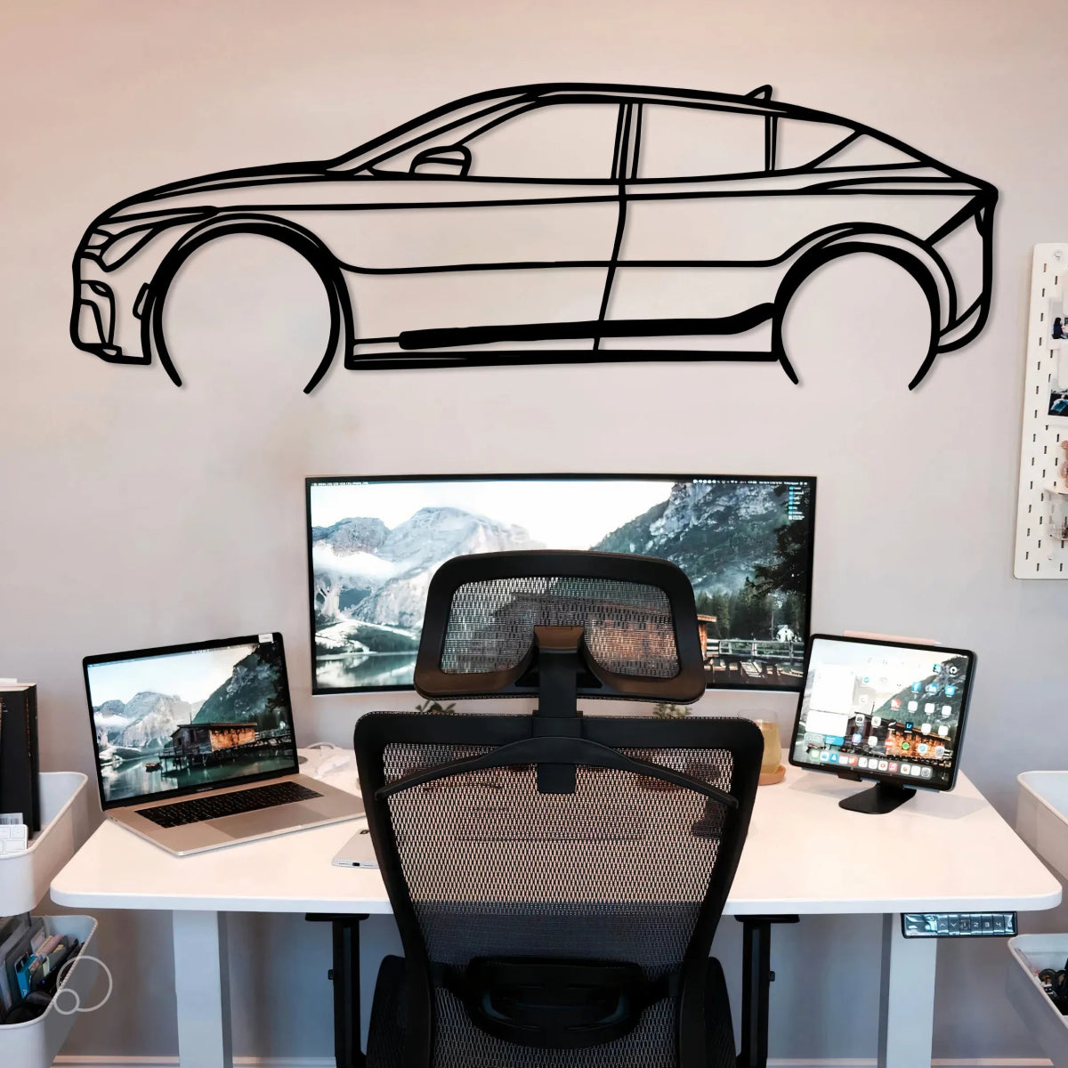 Ev6 Car Silhouette Metal Wall Art - BrossHome Metal Wall Art