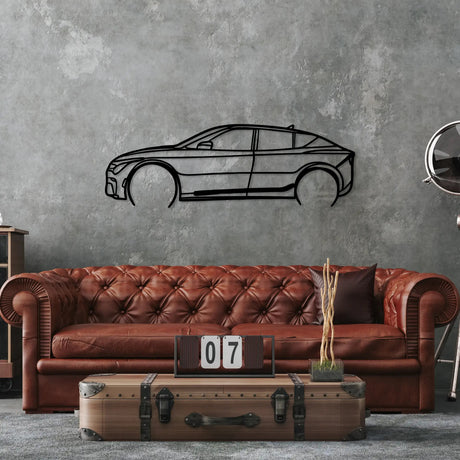 Ev6 Car Silhouette Metal Wall Art - BrossHome Metal Wall Art