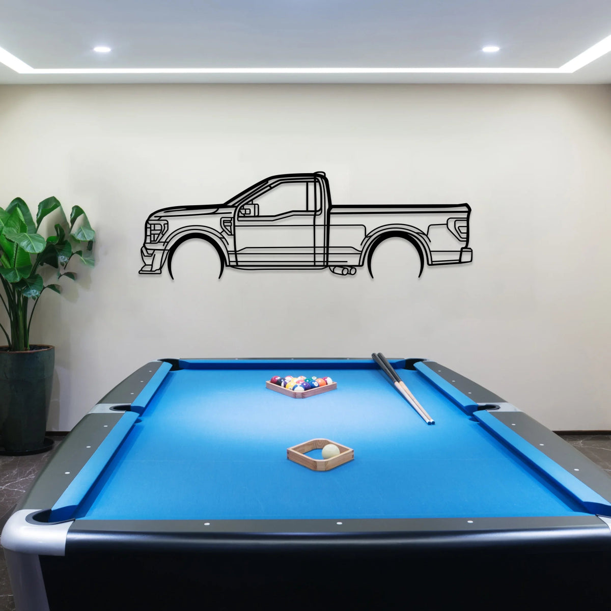 F150 Super Snake Sport Silhouette Metal Wall Art - BrossHome Metal Wall Art