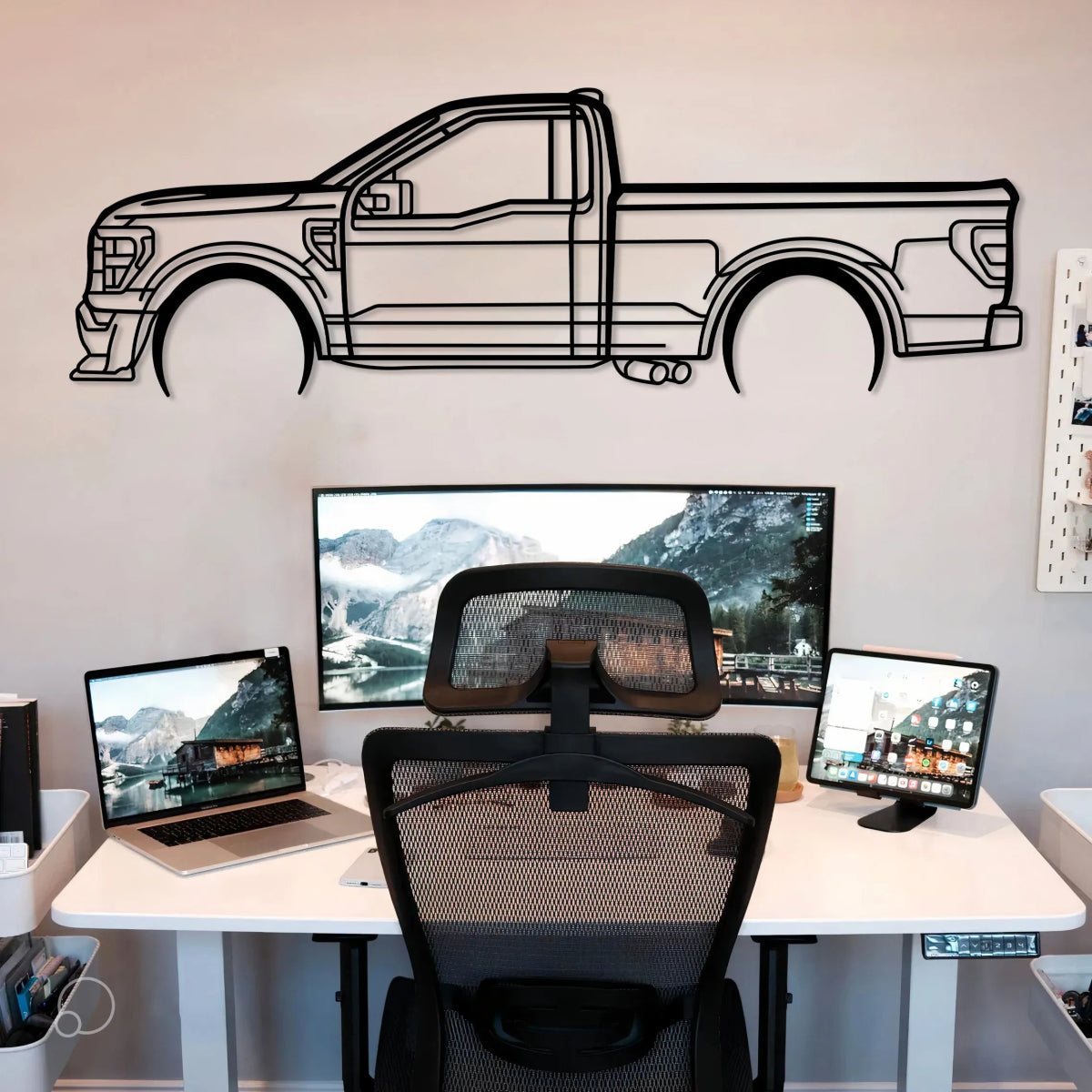 F150 Super Snake Sport Silhouette Metal Wall Art - BrossHome Metal Wall Art