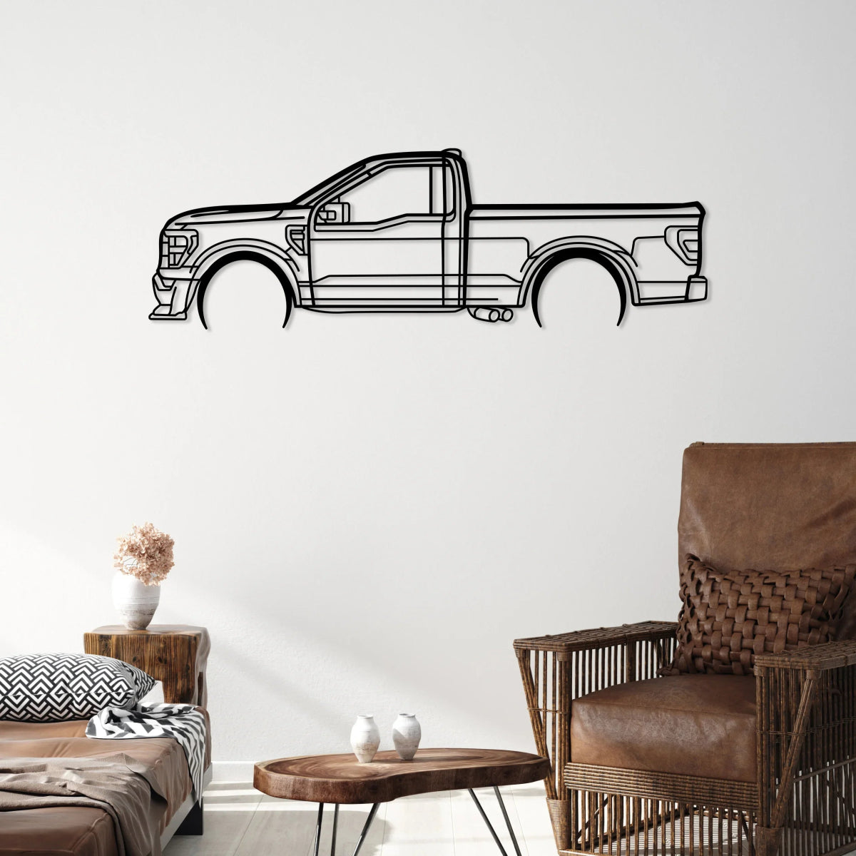 F150 Super Snake Sport Silhouette Metal Wall Art - BrossHome Metal Wall Art