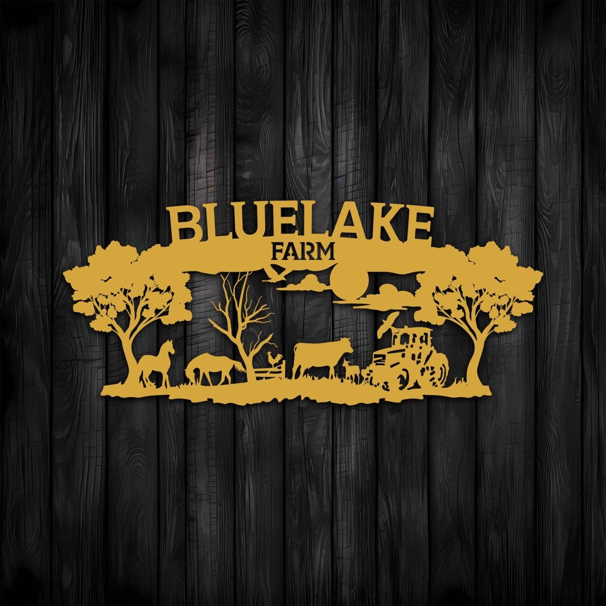 Farm Custom Metal Garden Sign Wall Art Decor - BrossHome Metal Wall Art