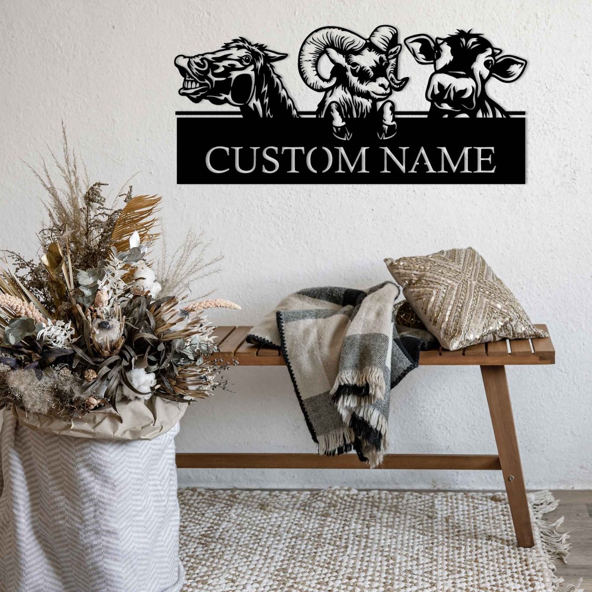 Farmhouse Metal Wall Art - BrossHome Metal Wall Art