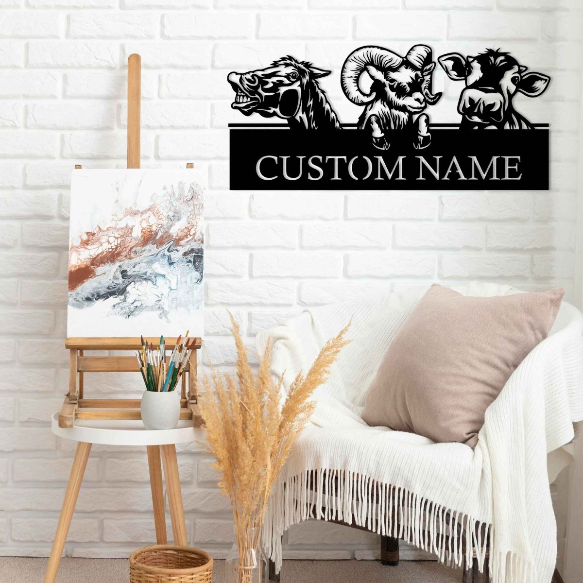 Farmhouse Metal Wall Art - BrossHome Metal Wall Art